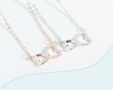 Hugs and Kisses Necklace - Rose Gold