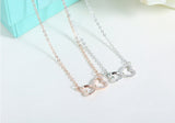 Hugs and Kisses Necklace - Rose Gold