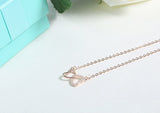 Hugs and Kisses Necklace - Rose Gold