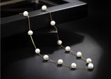 Snowy Dewdrops Pearl Necklace