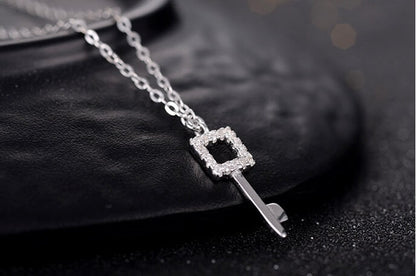 Quadrate Key Necklace - Rose Gold