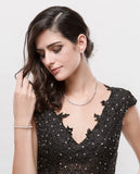 Classy Solitaire Tennis Necklace