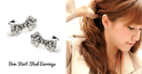 Bow Knot 925 Sterling Silver Jewelry Set (Earrings + Ring) - VivereRosse