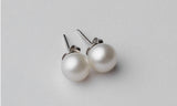 Sea Shell Pearl Stud Earrings