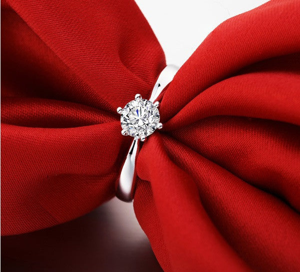 Classic Solitaire Jewelry Set (Earrings + Necklace + Ring)
