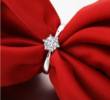 Classic Solitaire Jewelry Set (Earrings + Necklace + Ring)